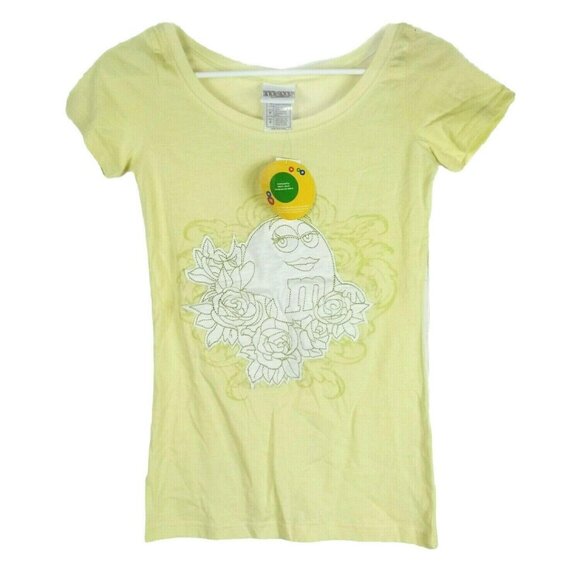 M&M Yellow Character Applique T-Shirt S - Picture 1 of 4